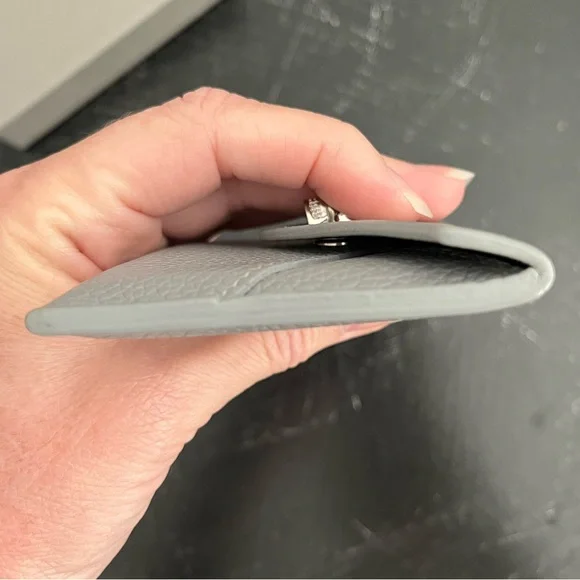 Alexander McQueen Grey Leather Envelope Card Holder - Picture 5 of 13